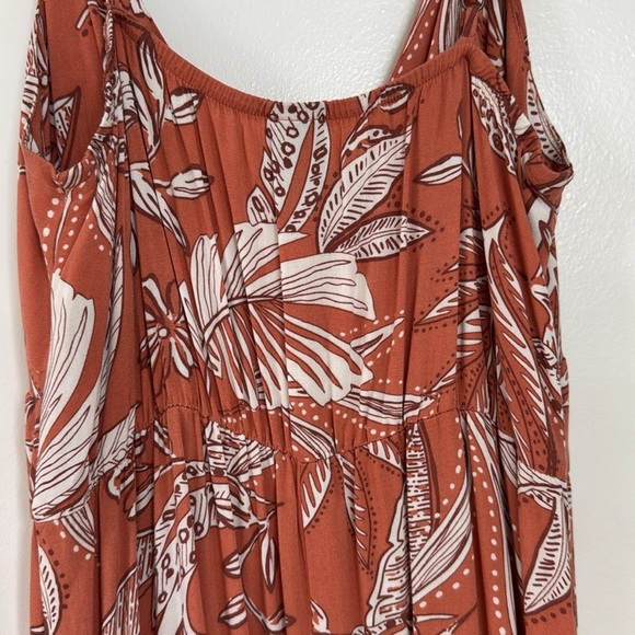 Wild fable salmon pink/mauve floral midi dress - Picture 5 of 5